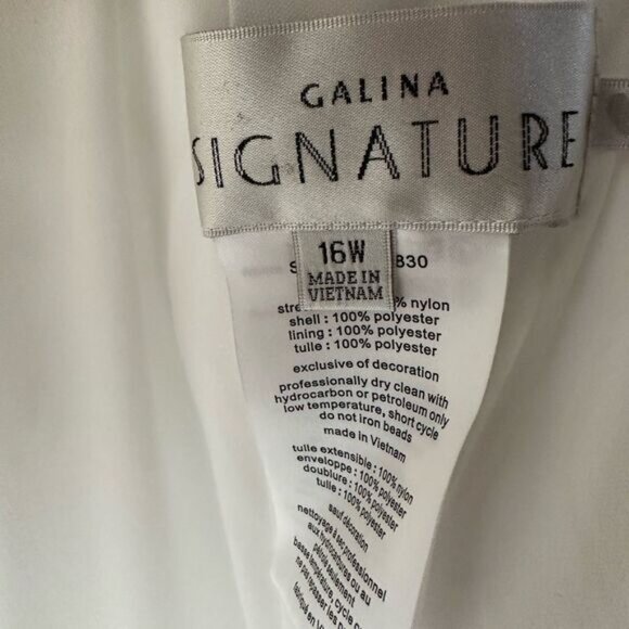 NWT Galina Signature Style SV830 Sheer Bodice Lace Wedding Dress - Picture 10 of 16